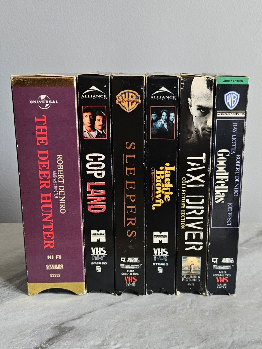 Robert De Niro VHS Lot: Goodfellas, Taxi Driver, Deer Hunter & More (6 Movies)
